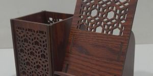 corporate wooden multipurpose desk organizer