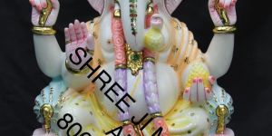 High Gloss Marble Ganesh Statue