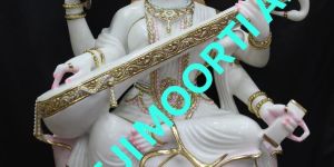Lord Saraswati Marble Statue