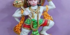 Standing Marble Hanuman Statue