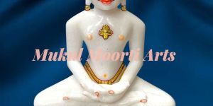 White Marble Jain Mahaveer Statue