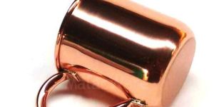 Straight Pure Copper Water Tumbler with Handle