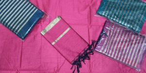 pcm01 pure silk chanderi banarasi suit dress material