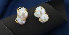 Baroque Pearl Cluster Earrings