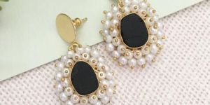 Lattice Pearl Drop Earrings