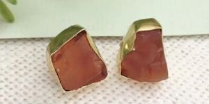 Natural Raw Stone Studs Earrings