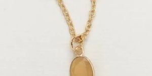 Oval Gemstone Solitaire Pendant