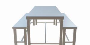 Stainless Steel 6 Seater Dining Table