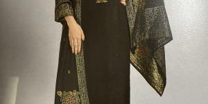 Black Reshan Weaving Woolen Suit