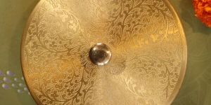 Handcrafted Brass Pooja Box Small