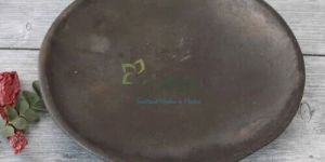 black pottery serving bowl