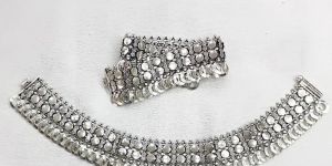 92.5 Pure Silver Heavy Payal with Hoops Shaped Drops