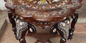 Carved Wooden Table