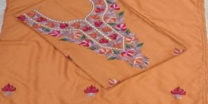 Ladies Mirror Neck Woolen Embroidery Suit