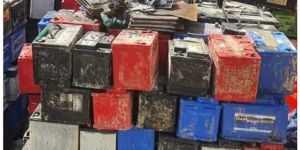 Drained Lead Battery Scrap