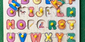 Wooden Alphabet With Picture Puzzle Tray Toy