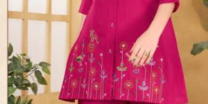 Pink Embroidered Co-Ord Set