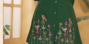 Olive Green Embroidered Co-Ord Set