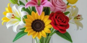 Crochet Flowers Bouquet