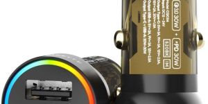 Amkette Power PRO 60W Fast Car Charger with Dual Output, 30W Qc + 30W PD (USB C Port)