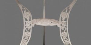 Castle White Colored Iron Table