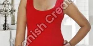 Red Ladies Cotton Slip