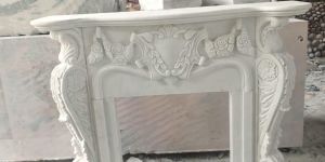 White Marble Fireplace