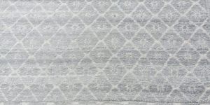 Soft Grey Pattern Woollen Carpet
