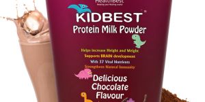 Healthbest Kids Protein Milk Powder Healthy Growing Chocolate Flavor - 300gm