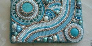 Blue Embroidered Hand Purse