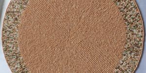 Brown Embroidered Placemat