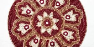 Maroon Embroidered Placemat
