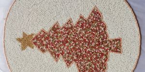 Round Embroidered Placemat