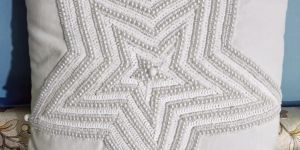 White Embroidered Pillow Cover