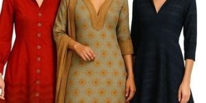 Ladies Ethnic Fusion Knee Length Dress