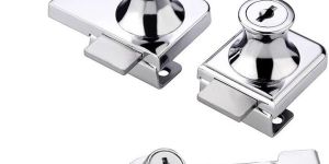 aiden chrome-plated glass showcase sliding glass door lock