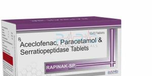 Rapinak SP Aceclofenac Paracetamol Serratiopeptidase Tablet