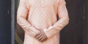 Silk Printed Mens Kurta Pajama