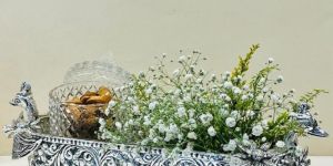 Silver Coated Gift Basket