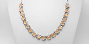 92.5 New Design Silver Ice-Necklace