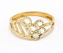 9KT New Design Gold Paper Casting Pro Max Ladies Ring Plain