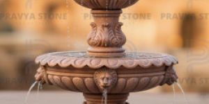Round Shaped Sandstone Fountain