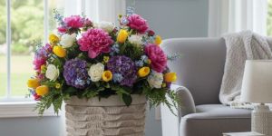 Stone Cylindrical Flower Pots