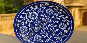 Blue Mughal Print Ceramic Dinner Plate
