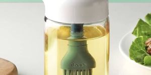 Oil Brush Bottle Glass Bottle with Screw Cap (250 Ml)