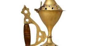 wooden handle dhoop stand