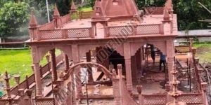 Red Sandstone Ornamental Hindu Temple