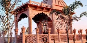 Red Sandstone Traditional Indian Temple