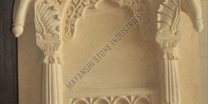 Red Sandstone Traditional Lattice Window