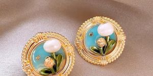 Anti Tarnish Round Shape Stainless Steel Ear Studs